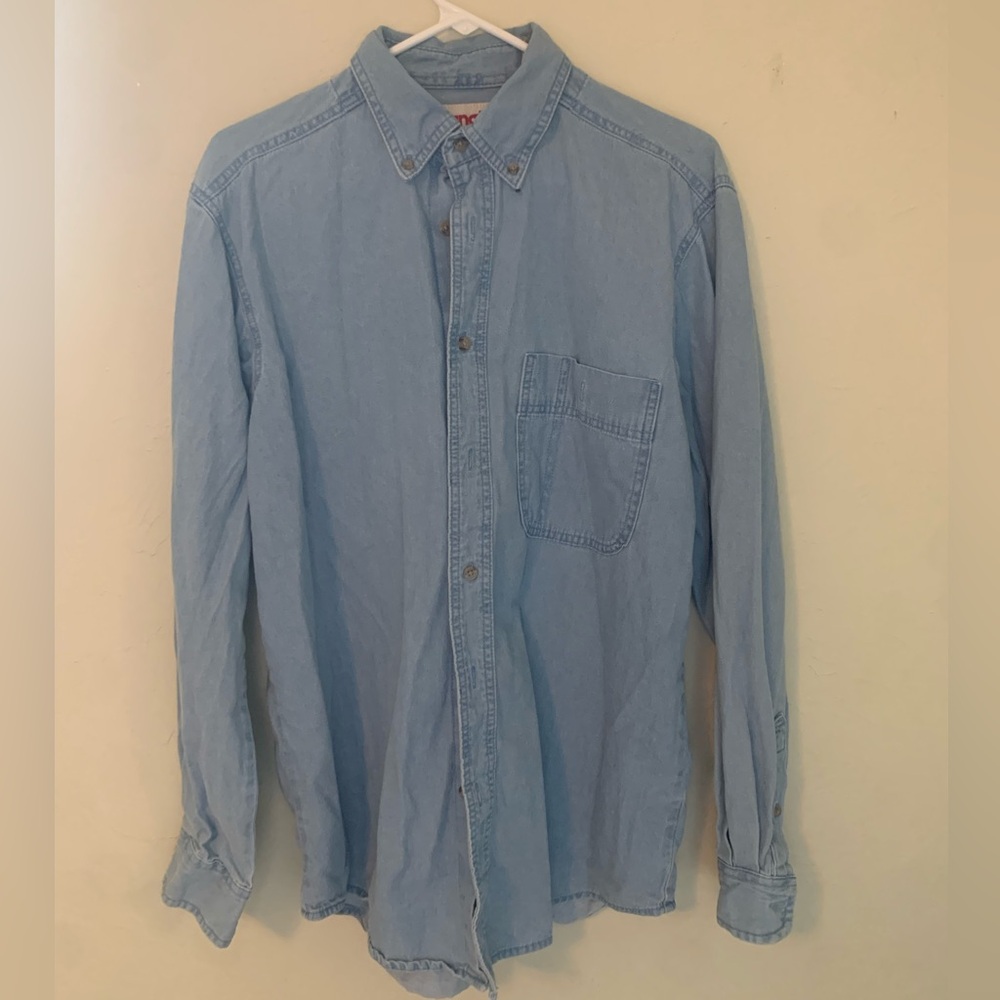 Wrangler Men's Blue Denim Shirt